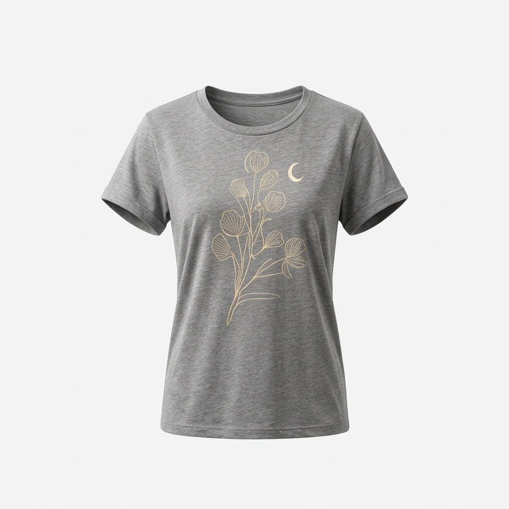 Graues Grafik-T-Shirt