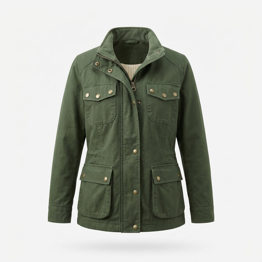 Grüne Utility-Jacke