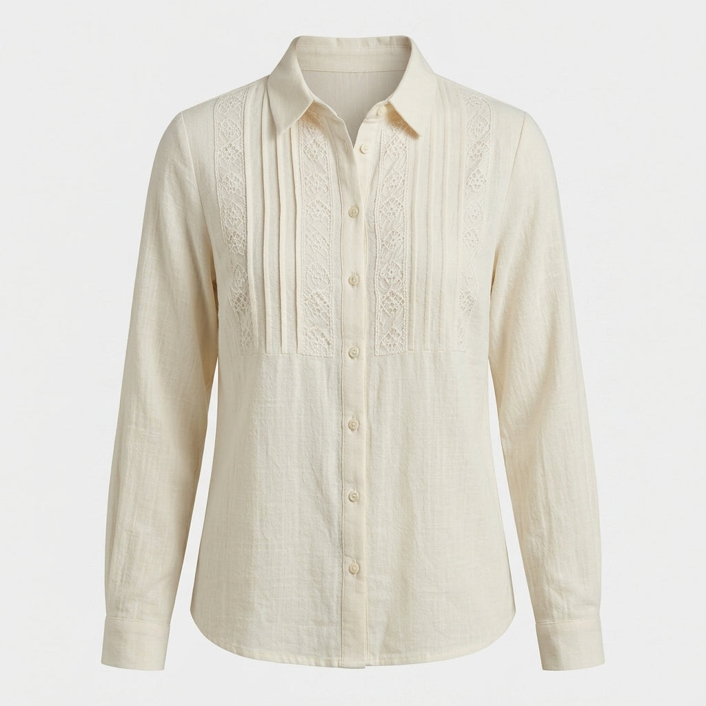 Weiße bestickte Bluse